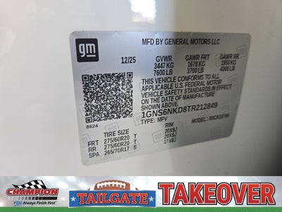 2026 Chevrolet Tahoe LT